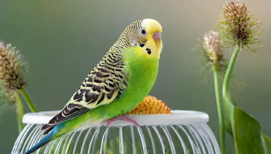 why do budgies stand on one leg