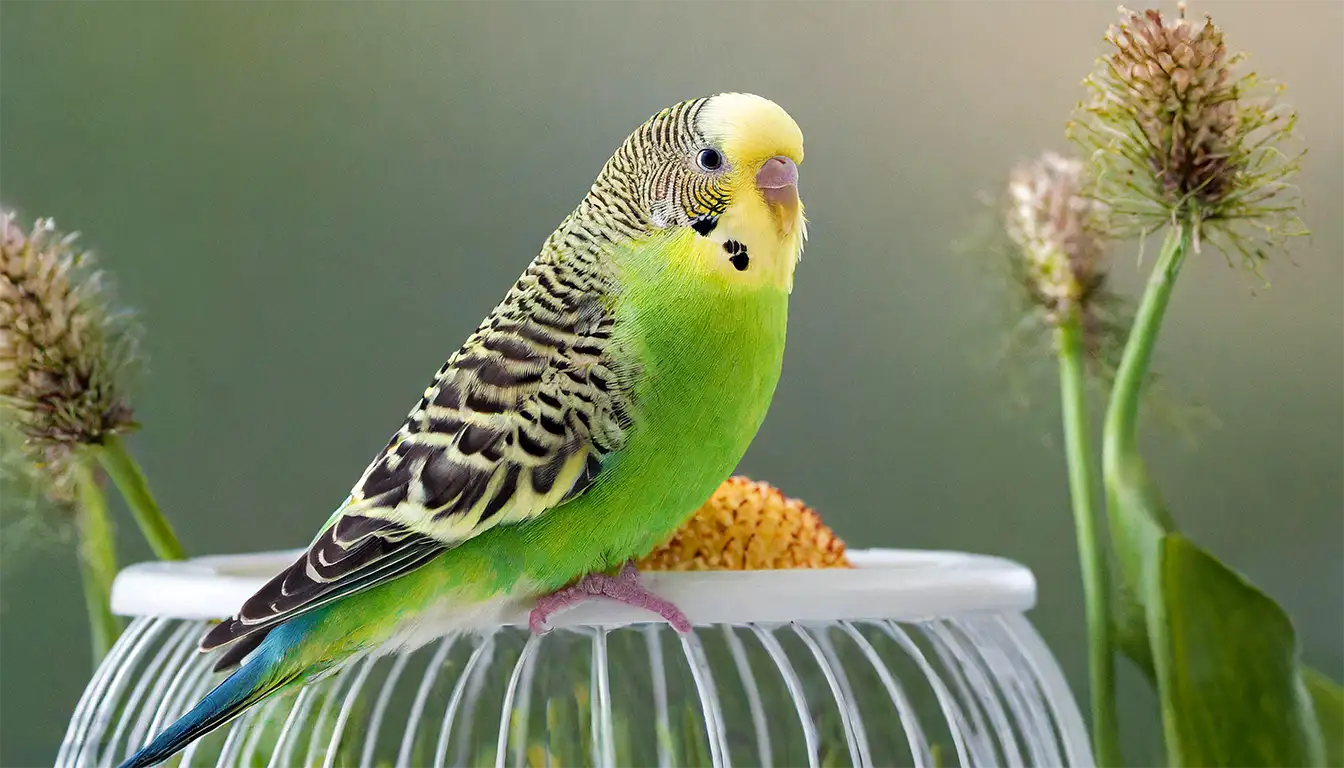 why do budgies stand on one leg